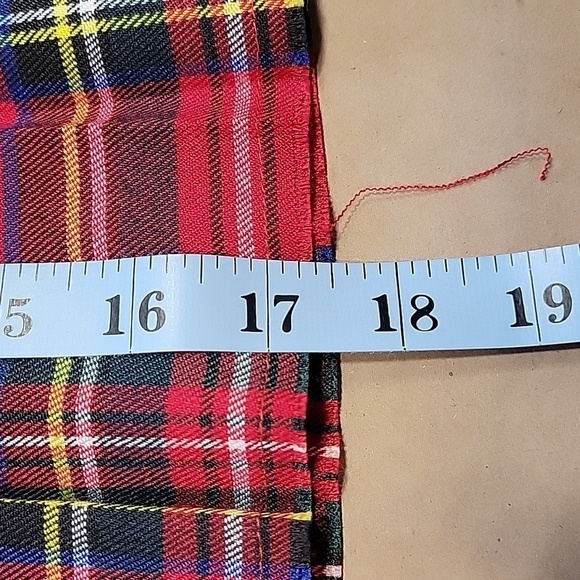 Design Lab Lord & Taylor Size M Half Denim Half Tartan Pleated Mini Skirt, NEW - Picture 6 of 9